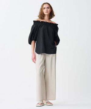 【新色追加!】フィブリルシャンブレー ワイドパンツ