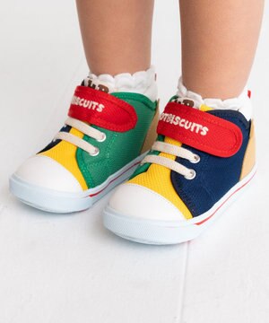 【14-15cm】 顔ドン メッシュ素材 セカンド ベビーシューズ