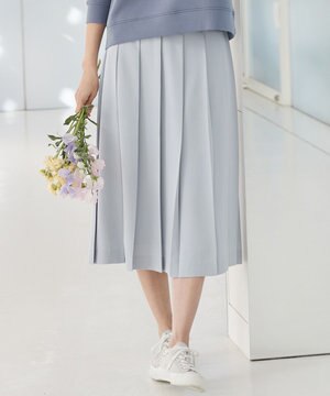 【シワ加工・洗える】Pe2WAYストレッチプリーツスカート