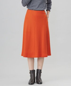 【洗える】ウールスムース スカート