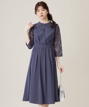  【洗える】ビスチェディテール ドレス