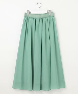  【ウエストゴム・洗える】シアーギャザー スカート