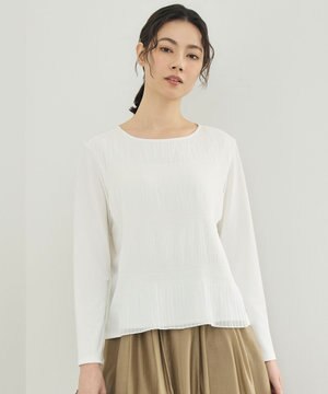  プリーツコンビジャージ ブラウス
