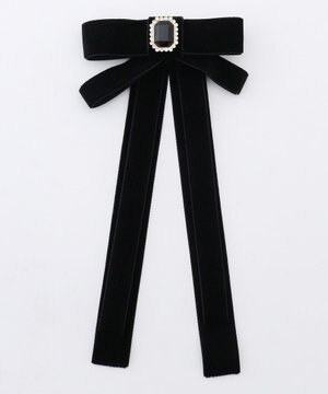 ベロアリボン ヘアクリップ