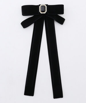 ベロアリボン ヘアクリップ