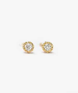【WEB限定】FLORA K18 DIAMOND  K18 PIERCED EARRINGS K18 ダイヤモンド ピアス