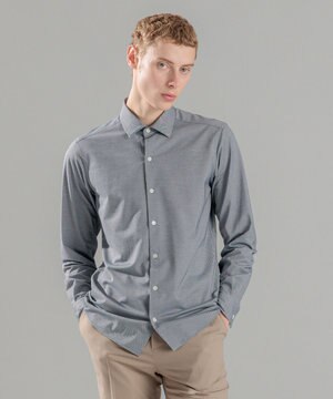  ハイゲージコットンジャージー 　レギュラーカラーシャツ