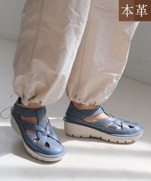  本革編み込みグルカサンダル