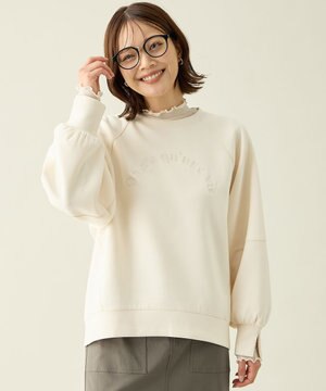 ロゴ刺繍ダンボールトレーナー