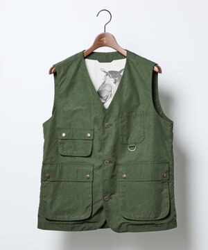  【軽量・テ―ム・ヤルビーコラボ】プリント ワックスクロス ベスト