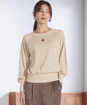  【洗える】ラメ カーディガン