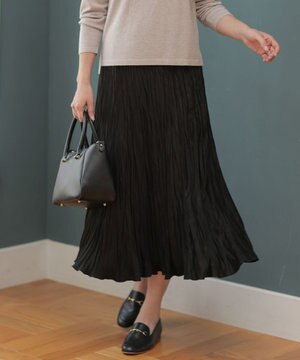  ライトマイクロスエード プリーツ スカート