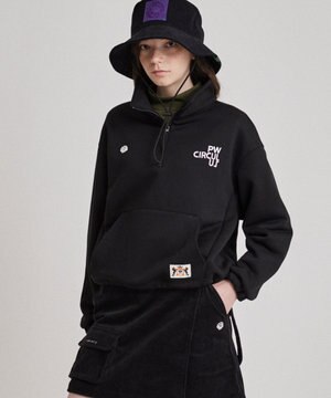  【WOMEN】ハーフジップ スウェット