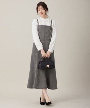  【洗える】ストレッチライトデニム ワンピース