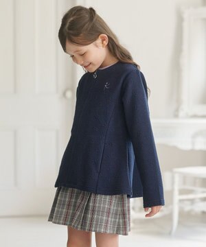 【150-160㎝】フラワーキルト パーカー