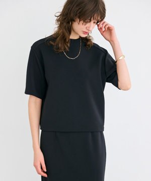  【洗える】ALTHEA / ダンボールジャージーバックスリットブラウス