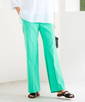  【接触冷感・UVカット・吸水速乾・洗える】シェルタリングオックスストレート パンツ