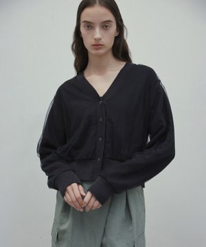  【洗える・GISELe 4月号掲載】MYRTLE / チュールレイヤードカーディガン