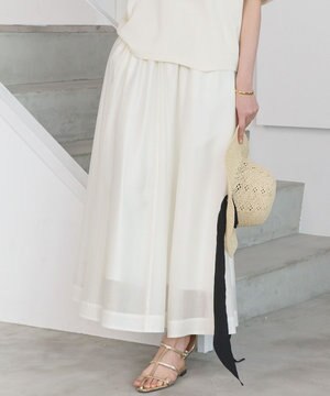  【SLOW/一部店舗限定】エアリーフレア スカート