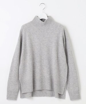  【洗える】ウールカシミヤブレンドハイネック ニット