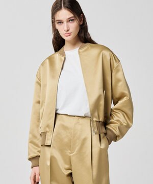  ラスターサテン ブルゾン（uncrave WHITE）