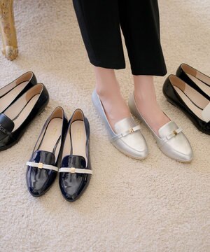  【晴雨兼用】TINY RIBBON  RAIN ROAFER レインパンプス