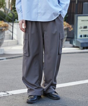  【ウエストゴム/MLサイズ展開】イージーワイドカーゴスラックス