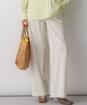  【CanCam・CLASSY.掲載】リネンレーヨンストレッチ ワイドパンツ