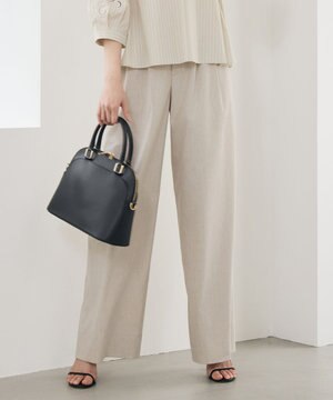  【SHIHOさん着用・セットアップ対応】リネンストレッチワイド パンツ