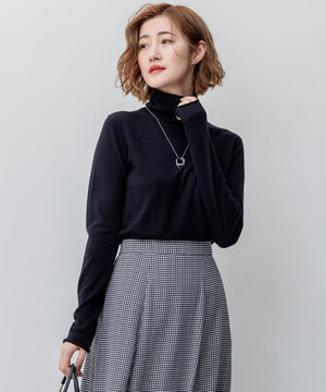 【洗える】スムージーコットン シアー ニット