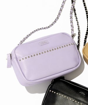  レザー スタッズ ショルダーバッグ