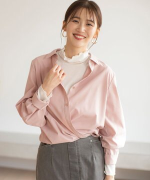  【洗える】ランタンスリーブ シャツ