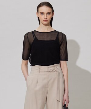  【洗える】マルチレイヤードハイゲージ ニットプルオーバー