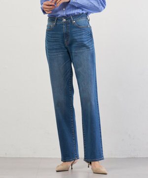  【洗える】BASIC STRETCH DENIM ボーイフィット デニム