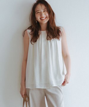 ヴィンテージシアー プリーツブラウス