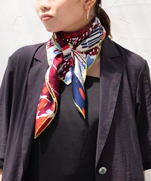  【the PORT by marca】ROOM 大判 シルクツイル スカーフ