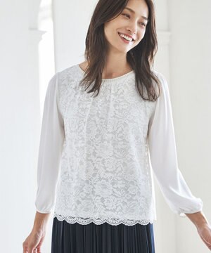 【前後着用可】シフォンブラウス