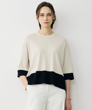  【先行予約】VIS/NYハイゲージ バイカラーニットT