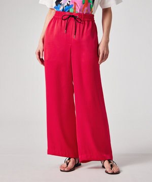  サテン ストレートパンツ