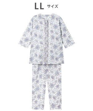  パジャマ 7分袖 長袖 長ズボン 綿100%(本体) ローン素材 ミントン レディース NDT265 /ワコール