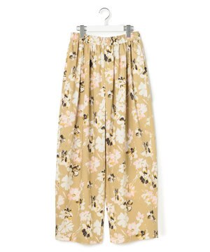  【GOLD LABEL】ペインティングフラワープリント ワイドパンツ