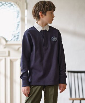  【110-130cm】ホワイトカラー ポロシャツ