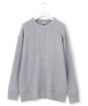  【UNISEX】ケーブルプルオーバー ニット