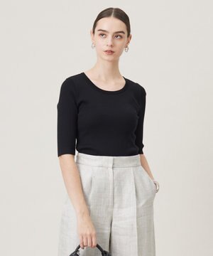  【洗える】4×2リブ プルオーバー