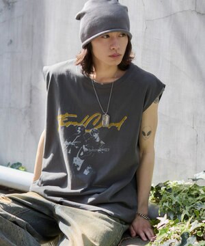  【ユニセックス着用ITEM/MLサイズ展開】グラフィックBIGノースリーブ
