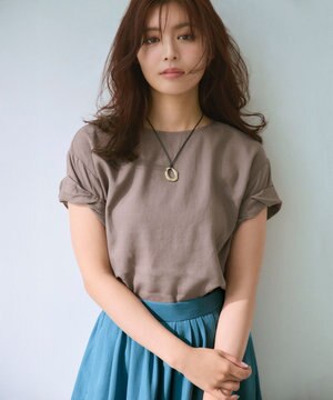  【手洗い可】ヨーロピアンリネンツイストスリーブブラウス