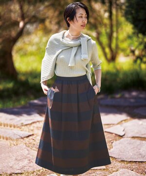  【カタログ掲載・洗える】スラブシャンタン スカート