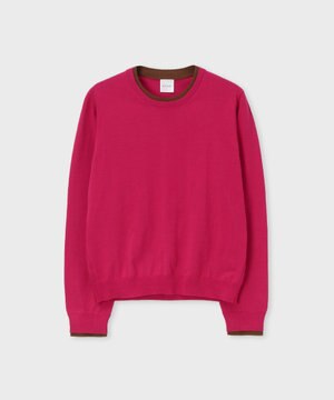  レイヤードカラー ニット