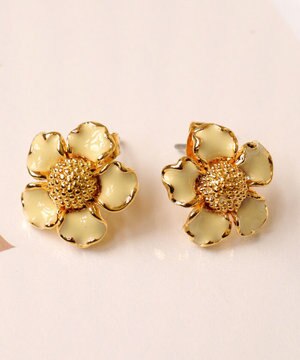  カラーフラワーピアス