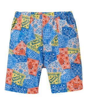  【80-120cm】バンダナ柄 6分丈ハーフパンツ